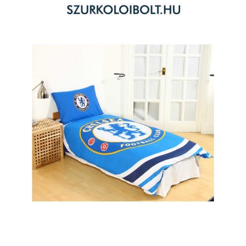 Chelsea FC Stripe Crest Single Duvet Cover & Pillowcase Set
