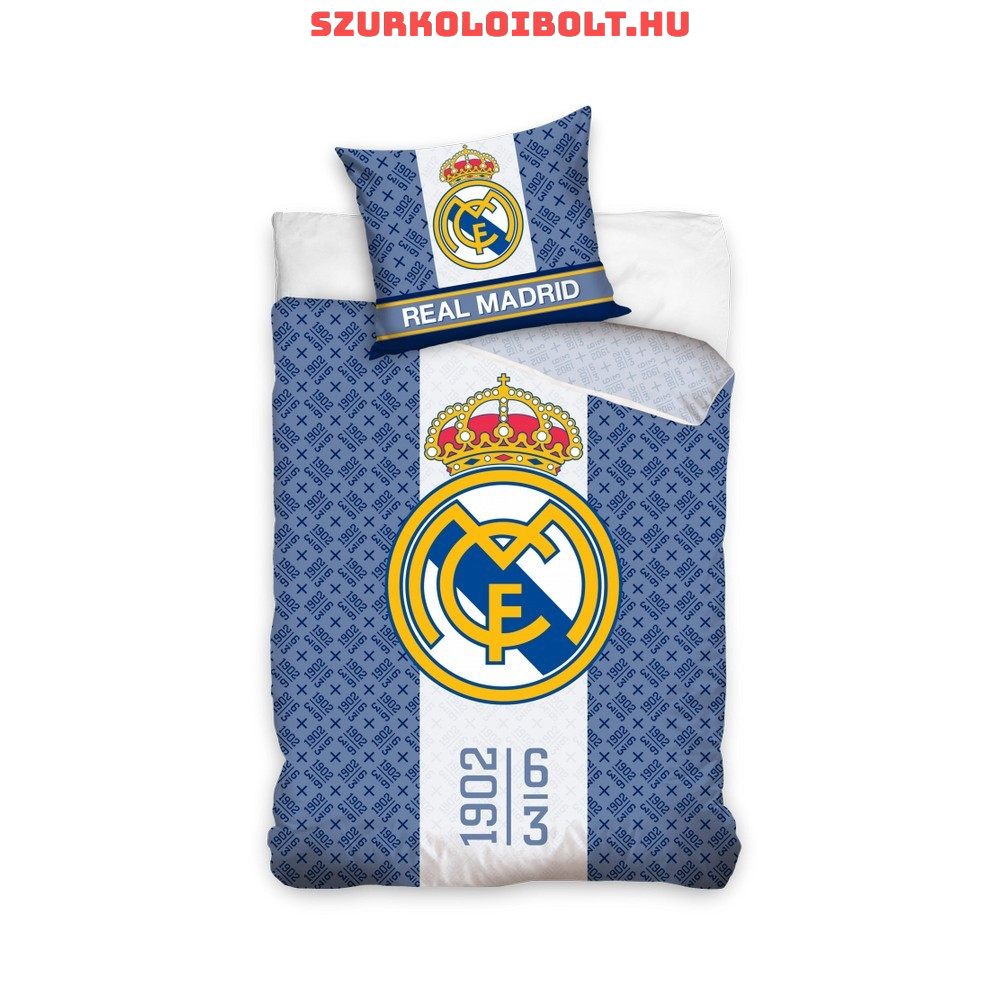 Real Madrid Cf Blue Single Duvet Cover And Pillowcase Set