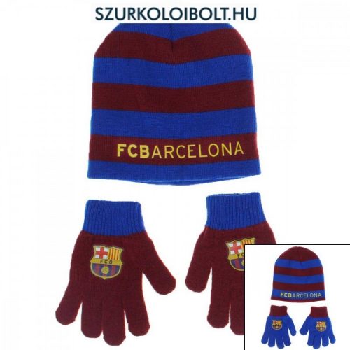 FC Barcelona Barcelona junior hat and gloves in different colours