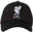 Liverpool FC Core Black Cap, Liverbird Embroidery, Premier League Gift