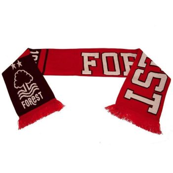   Official Nottingham Forest FC Fan Scarf – Red & White Jacquard Knit, 1865 Edition