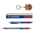Official FC Barcelona 4-Piece Stationery Set with Keychain