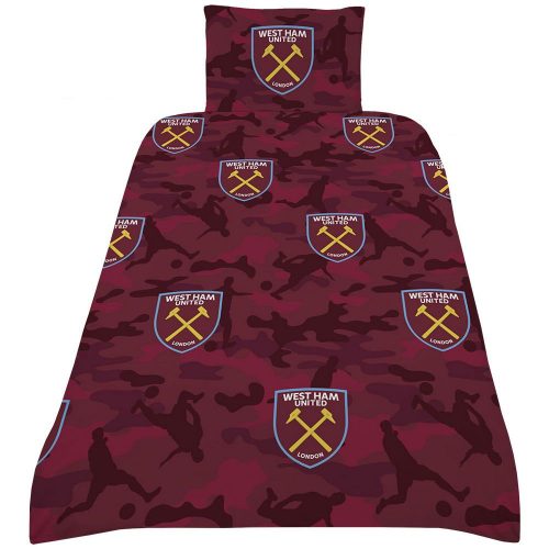 West Ham United Football Single Duvet Cover and Pillowcase Premier League Design Bedding