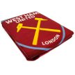 West Ham United Football Single Duvet Cover and Pillowcase Premier League Design Bedding