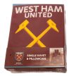 West Ham United Football Single Duvet Cover and Pillowcase Premier League Design Bedding