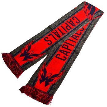   Official Washington Capitals NHL Knitted Fan Scarf – Licensed Merchandise, Red & Grey