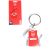 Arsenal double-sided kit keyring – official red-white