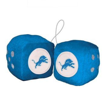 Detroit Lions fuzzy dice