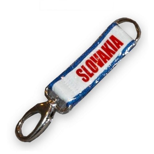 Slovakia Carabiner Keychain – Red, White, Blue