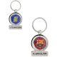 Official FC Barcelona Metal Spinner Keyring – Silver Finish (50mm x 40mm)
