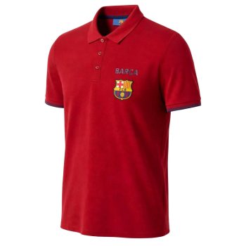 Official FC Barcelona Men's Cotton Polo Shirt – Red