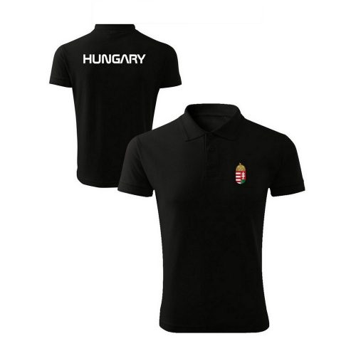 Hungary Polo Shirt (Men’s) – Black Supporter Collared Shirt