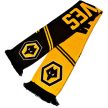 Official Wolverhampton Wanderers FC Scarf – Yellow & Black, Double Sided Knit