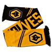 Official Wolverhampton Wanderers FC Scarf – Yellow & Black, Double Sided Knit