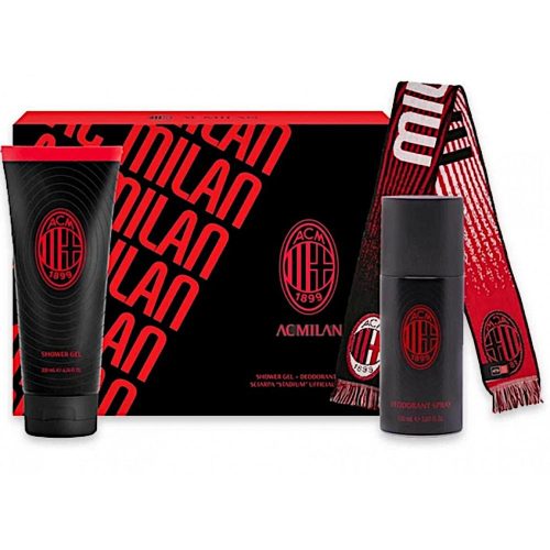 AC Milan Gift Set – Scarf, Deodorant, Shower Gel (Official Product)