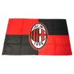 AC Milan Flag – 100x140 cm, Club Crest, Red/Black