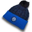 Official FC Inter Pom Pom Beanie Black Blue – Winter Berretto