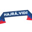 Double-Sided Blue Supporter Scarf with “Hajrá, Vidi!” and “Fehérvár FC” Text – For Fehérvár FC Fans