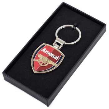   Arsenal  Keyring -Executive Crest keyring – premium metal club badge keychain in gift box
