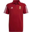 Adidas Hungary Child's Collared Supporter Polo Shirt – Red