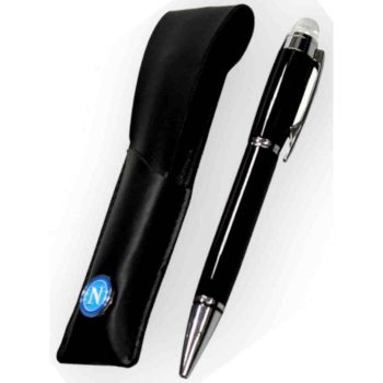   Premium SSC Napoli Ballpoint Pen with Eco-Leather Case – Official Merchandise