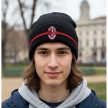Official AC Milan Black Two-Tone Beanie – Red Trim Acrylic 1899