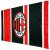 AC Milan Flag – 100x140 cm, Club Crest, Red/Black