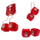 Liverpool FC Hanging Dice, Red Plush Dice Pair, Premier League Gift