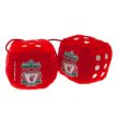 Liverpool FC Hanging Dice, Red Plush Dice Pair, Premier League Gift