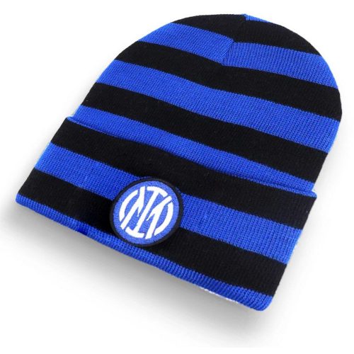 Official FC Inter Striped Beanie Blue Black – Fan Berretto