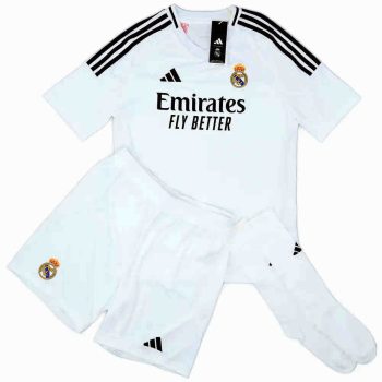   Adidas Real Madrid Kids Home Kit – White Aeroready Technology