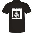 Real Madrid Black T-Shirt with White Logo and Text