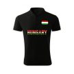 Hungary Men's Collared Supporter Polo Shirt – Black