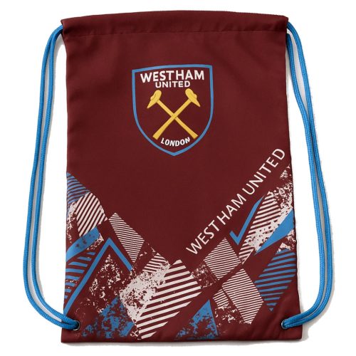 West Ham United FC gym bag 44x33cm – official Hammers drawstring