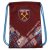 West Ham United FC gym bag 44x33cm – official Hammers drawstring