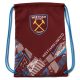 West Ham United FC gym bag 44x33cm – official Hammers drawstring