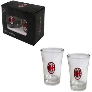   AC Milan 2-Piece Shot Glass Set – AC Milan Crest Fan Glasses