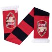 Arsenal FC Contrast Bar Scarf – Red & Navy Fan Scarf with Club Crest