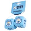 Manchester City FC Hanging Dice, Blue Plush Dice Pair, Premier League Gift