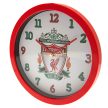 Liverpool FC Wall Clock – Red with White Clock Face and Classic LFC Crest, Official Licensed Product, Kids Room