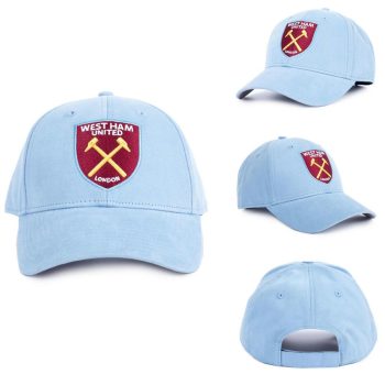   West Ham United FC light blue MVP Cap, Embroidered Crest, Official Licensed Product