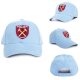 West Ham United FC light blue MVP Cap, Embroidered Crest, Official Licensed Product