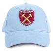 West Ham United FC light blue MVP Cap, Embroidered Crest, Official Licensed Product