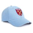 West Ham United FC light blue MVP Cap, Embroidered Crest, Official Licensed Product
