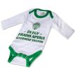 White Long-Sleeved Baby Bodysuit – "I Am the Child of a Fradi Dad"