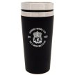 Liverpool FC Executive stainless steel travel mug 450 ml – matte black double‑walled thermal cup