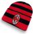 Official AC Milan Two-Tone Beanie – Red Black Striped Acrylic 1899