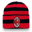 Official AC Milan Two-Tone Beanie – Red Black Striped Acrylic 1899