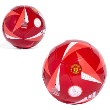   Adidas Manchester United FC Club Ball – Red with Team Colors and Printed Crest