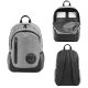 Official Paris Saint-Germain FC Grey Backpack – Black Crest & Laptop Pocket
